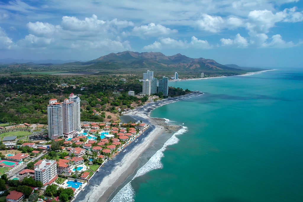 Coronado beach on the Pacific coast of Panama.