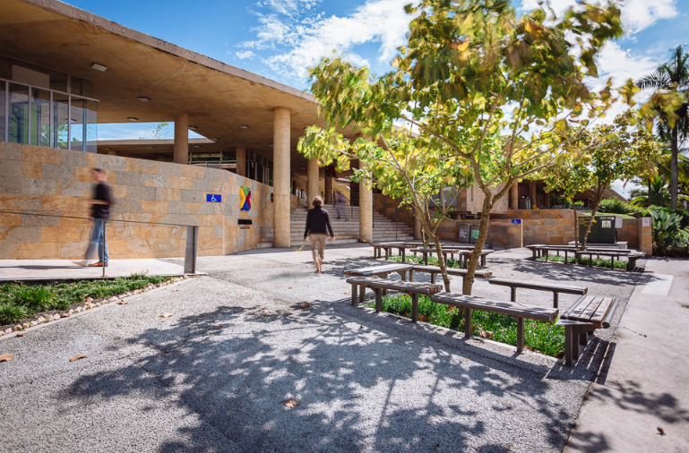 Tree-lined residential street in Clayton, Panama City.