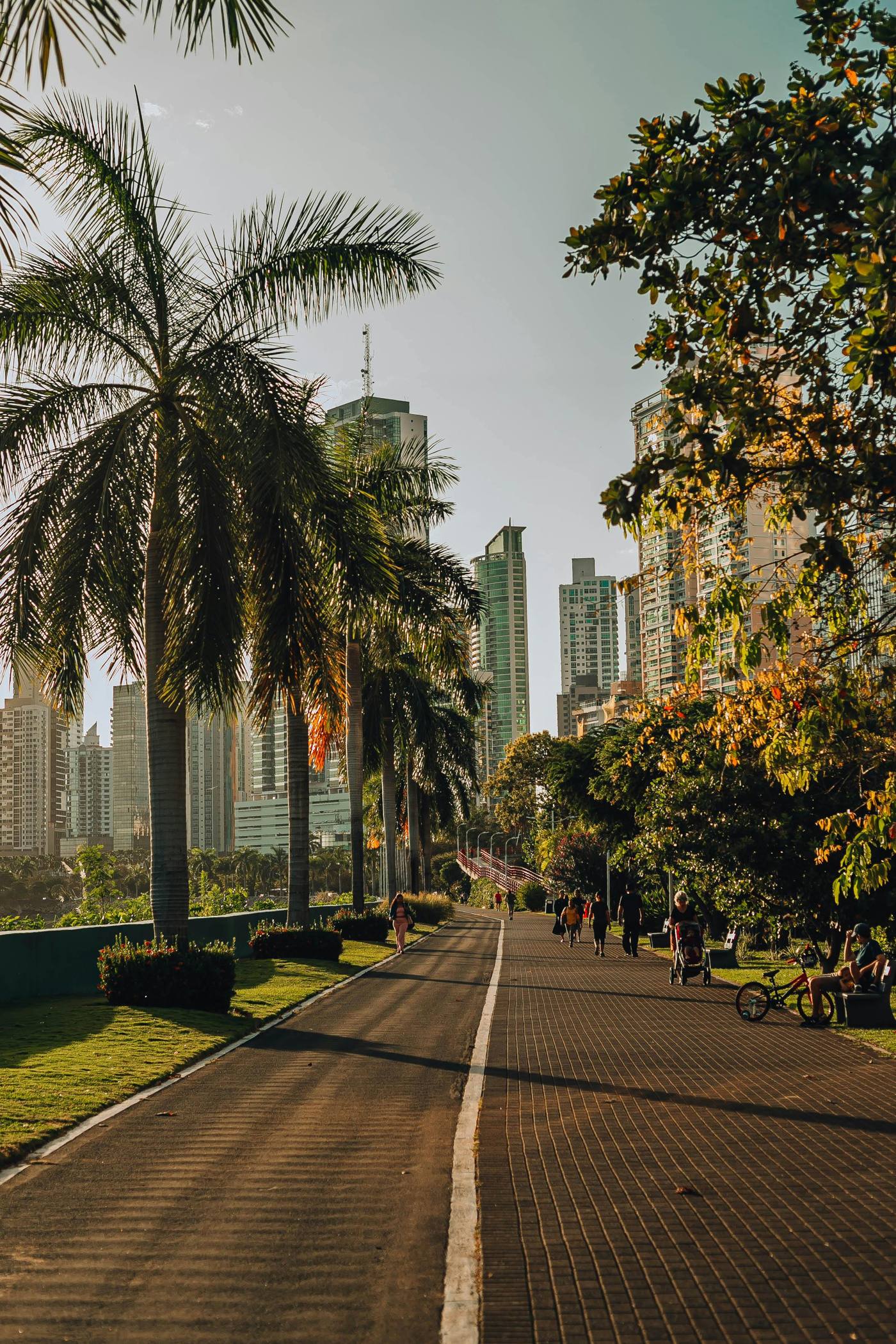 Panama City skyline with Casco Viejo in the foreground.